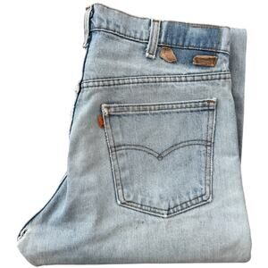 Vintage Levi’s orange tab distressed blue jeans 532 SF 207 34x34